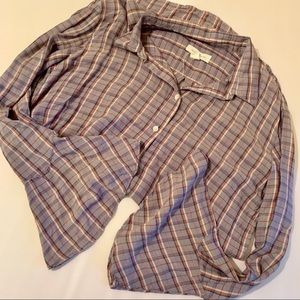 Treasure and bond button up plaid open back bell